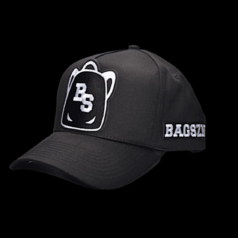 BAGSZN BLK “BIG CAP” - SnapBack Adjustable Fit - Black Hat w/ Embroidered Patch